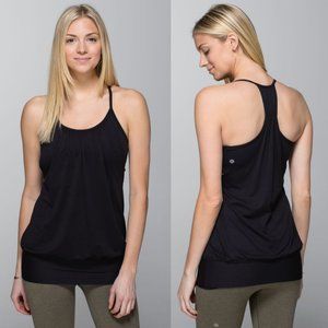 Lululemon Black Circle Mesh No Limits Tank w/ Luon Bra